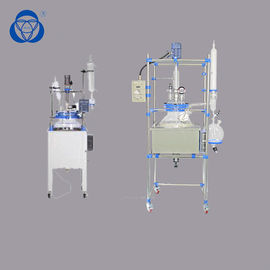 Vacuum Glass Reactor Vessel , High Pressure Glass Reactor Excellent Tightness
