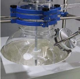 Vacuum Glass Reactor Vessel , High Pressure Glass Reactor Excellent Tightness