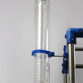 Large Cooling Surface Borosilicate Glass Reactor , Double Jacketed Glass Reactor
