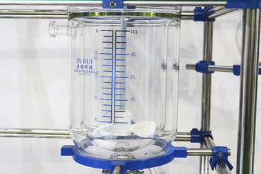 Vacuum Borosilicate Glass Reactor , Glass Chemical Reactor  Separately Kettle Cover