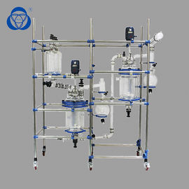Vacuum Borosilicate Glass Reactor , Glass Chemical Reactor  Separately Kettle Cover