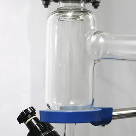 1L-5L Jacketed Glass Reactor Zero Space Draining Device For Synthetic Reaction