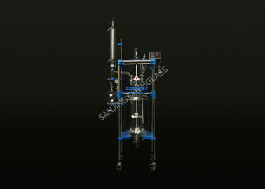 Smooth Operation Jacketed Glass Vessel Negative Pressure Low Speed Booster Motor