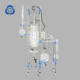 Vacuum Jacketed Glass Vessel , Glass Chemical Reactor Non Leakage Without Pollution