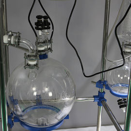 Vacuum Jacketed Glass Vessel , Glass Chemical Reactor Non Leakage Without Pollution