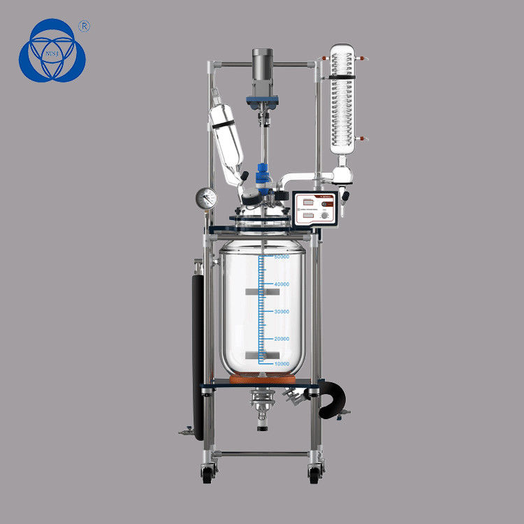 Steel Framework  Jacketed Glass Reactor , Chemglass Filter Reactor AC Induction Motor