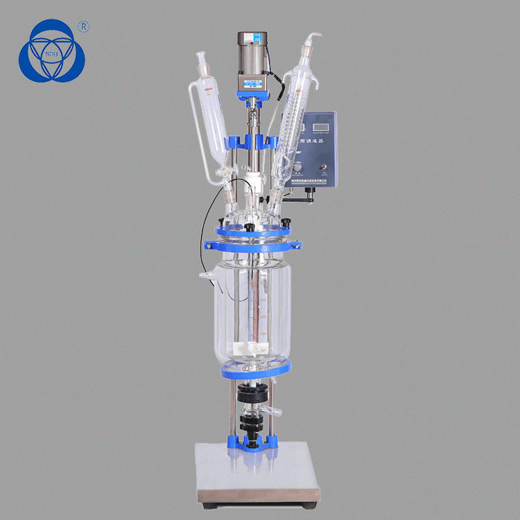 Professional Chemglass 20l Reactor , Borosilicate Glass Reactor Solvent Resistant PTFE Seal